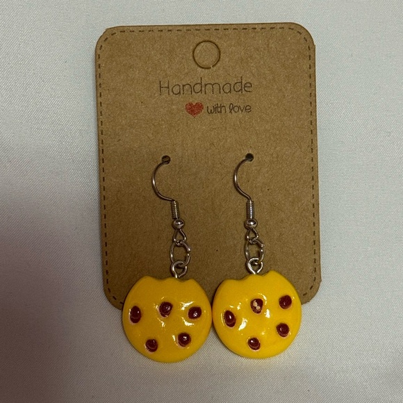 Hand Crafted Jewelry - Handmade Chocolate Chip Cookies Earrings